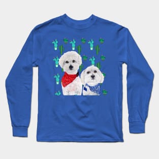 Cactus and puppies Long Sleeve T-Shirt